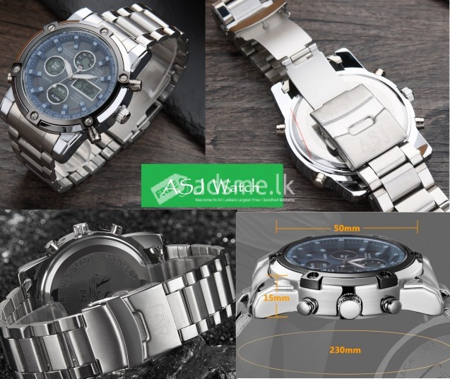 ASJ Quartz Dual Watch Men (2 yrs Warranty)