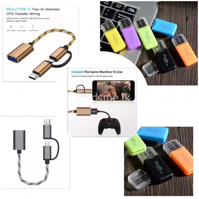 OTG Adapter Cable &  USB 2.0 card reader
