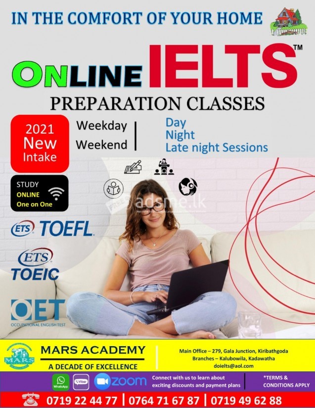 IELTS, OET, TOEFL, Spoken English, Professional English