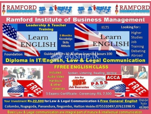 DIPLOMA IN ENGLISH, LAW & LEGAL COMMUNICATIONS