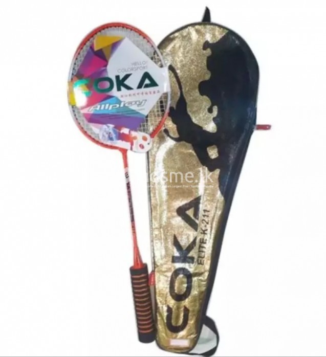 Badminton rackets with 2 shuttle cocks and cover