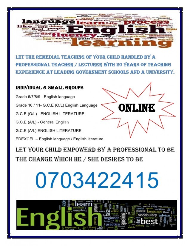 English Language & English Literature