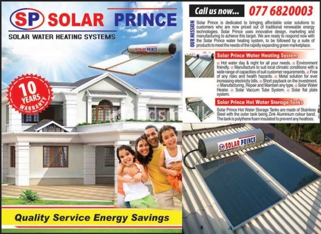 Solar Hot water Systems Kaluthara - Solar Prince.