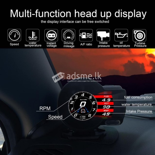 OBD Head-Up Digital Speed Hud Display with OBD computer diagnostic function