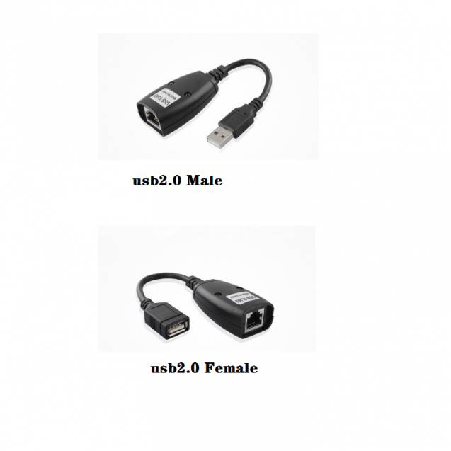 USB Extension Ethernet RJ45 Cable LAN Adapter Extender Over Repeater Set B7C3