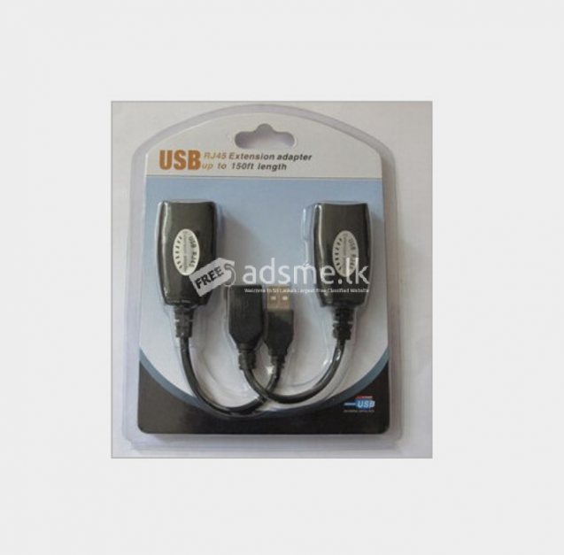 USB Extension Ethernet RJ45 Cable LAN Adapter Extender Over Repeater Set B7C3