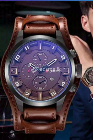 CURREN Men's Leather Strap Wrist Watch