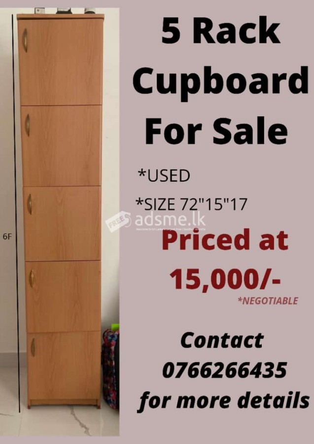 5 Rack Storage Cupboard