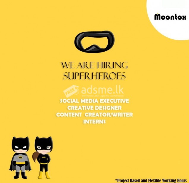 Social Media Executive, Creative Designer, Content Writer/Creator