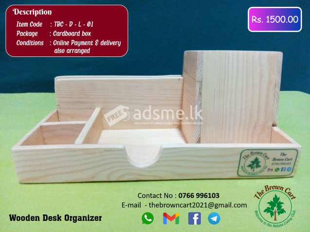 Wooden Desk Organizers