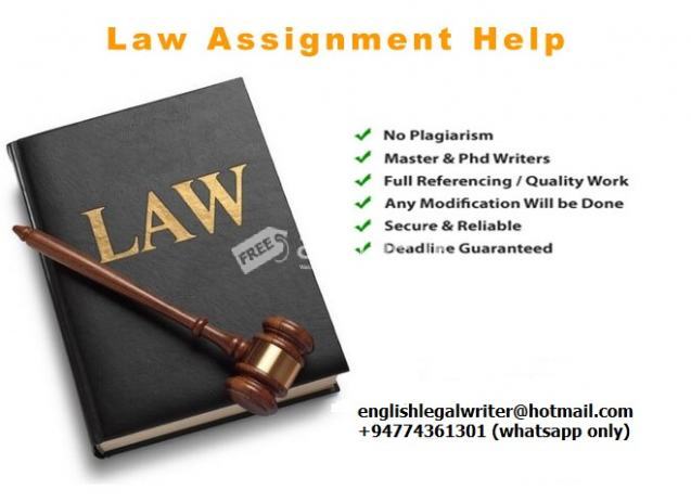 Law Assignment Support Tutor (LAST) & Writer