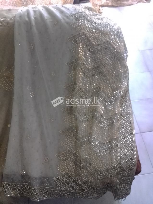 Stone wedding saree