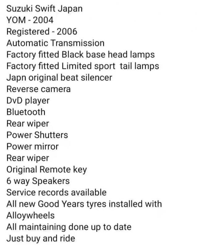 Suzuki Swift 2004 (Used)