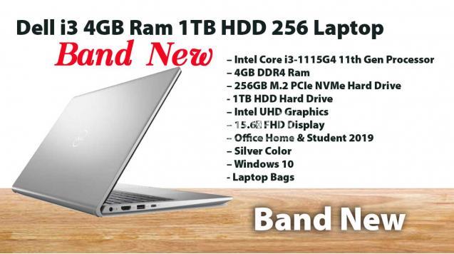 Dell i3-4GBRam- 1TB HDD & 256SSD Laptop
