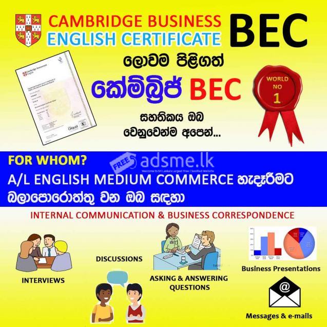 Cambridge Business English Certificate Course for After O/Ls