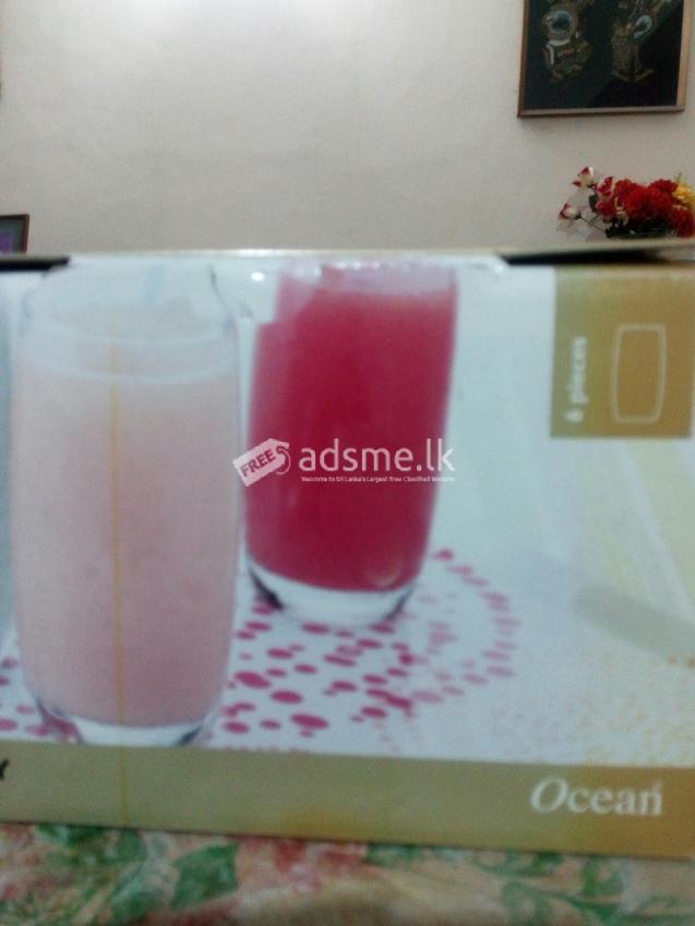 Ocean brand 6 clear glass set