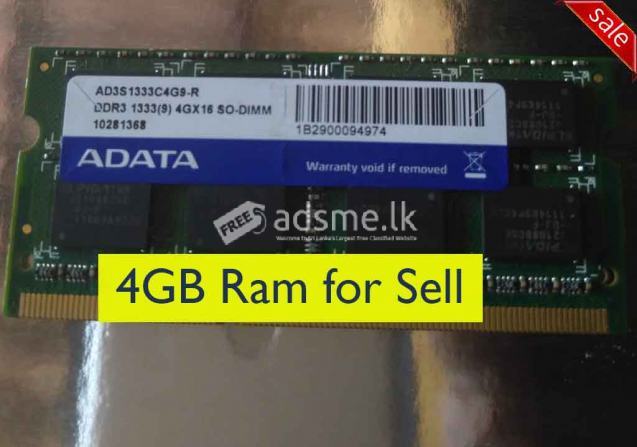 4GB Ram ADATA Hight Quality| Speed of the Ram 1333