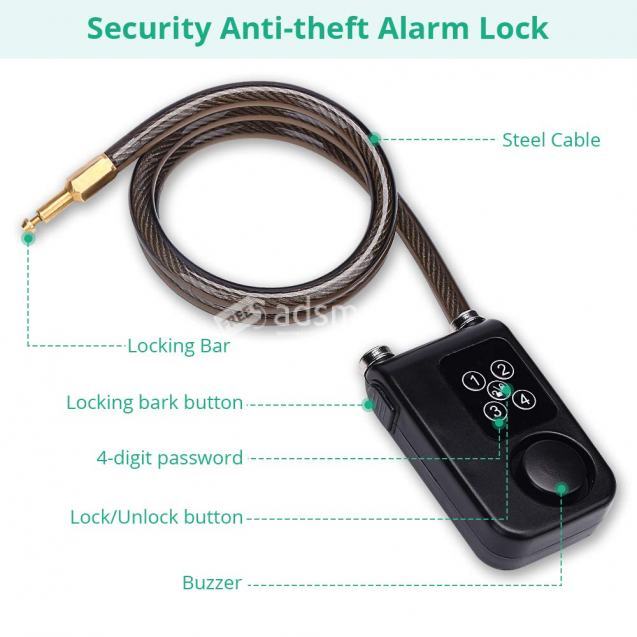 Bike alarm lock
