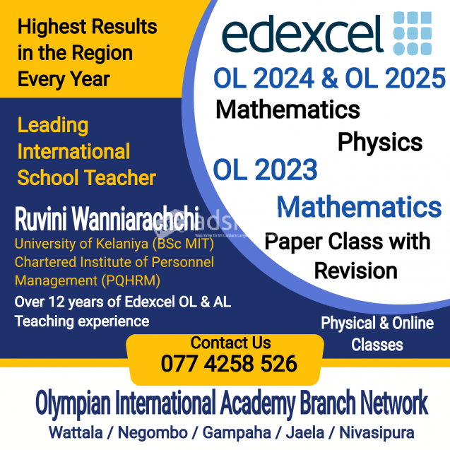 Edexcel OL Mathematics and Physics by Leading International School Teacher