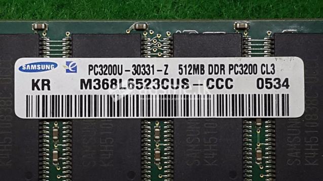Used Samsung 512MB DDR PC3200 CL3 RAM Cards