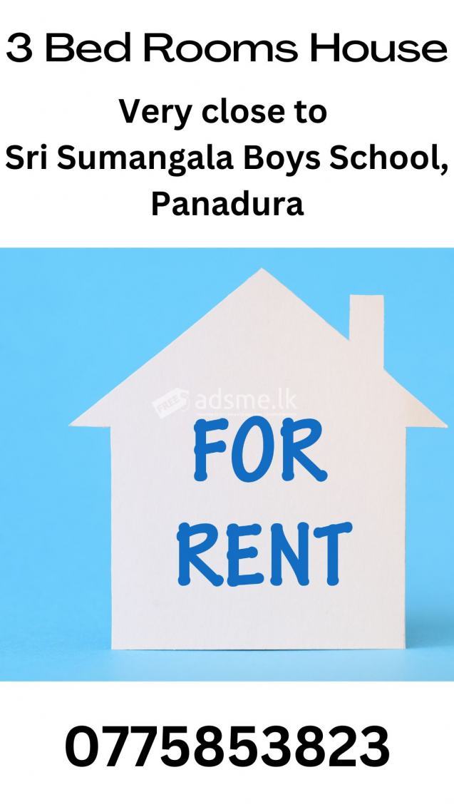 3 Bed Rooms House For Rent - Panadura