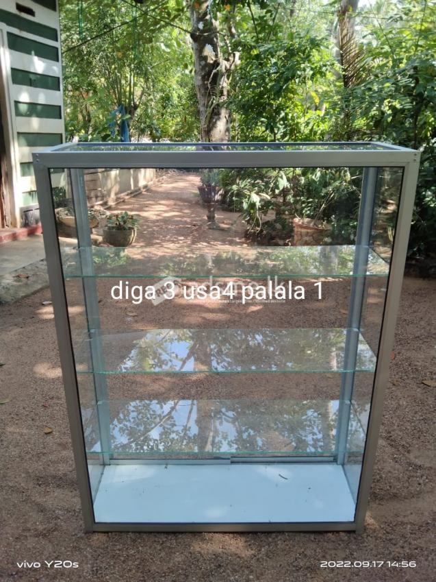 2 Glass Showcases & Office Table for sale