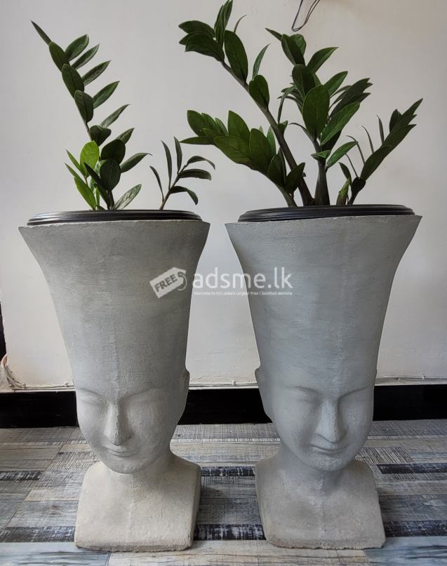 Cement pots with stands