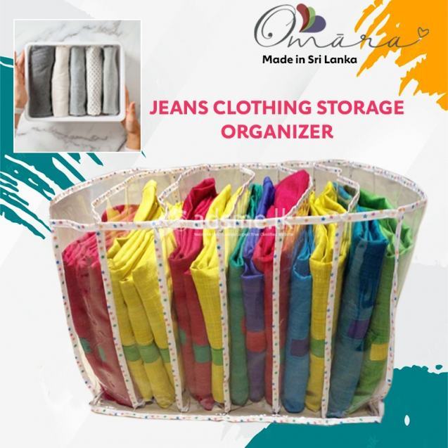 Wardrobe Clothes Organizer For Jeans Clothing Storage Organizer Washable Closet Drawer Organizer For Folded Clothes, Thin Coats, Jeans, Leggings, Sweaters, T-Shirt
