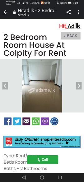 House for rent at Col - 3 Colpity