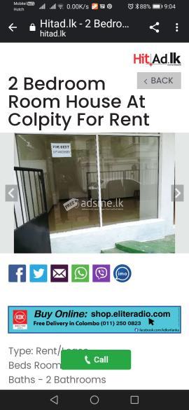 House for rent at Col - 3 Colpity