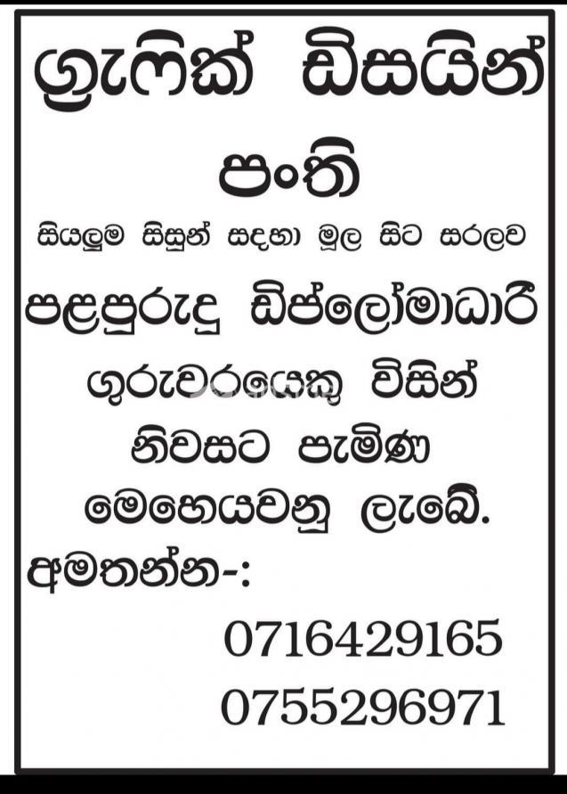 Graphic design home visit class any age