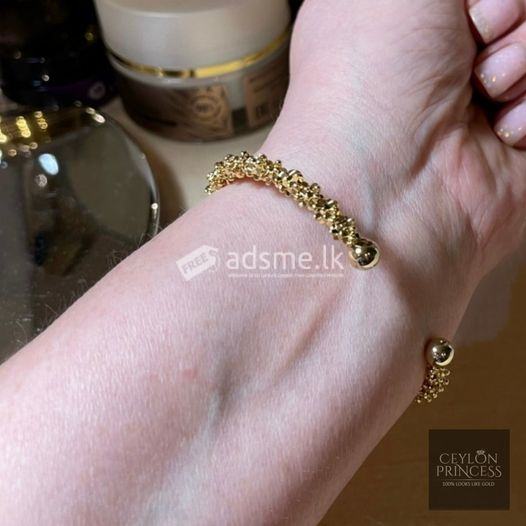 Gold Design Plated Mondial Bangle Bracelet