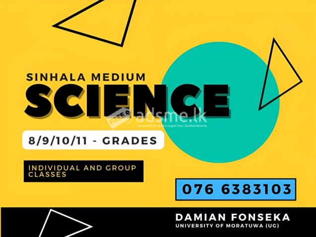 Sinhala Medium Science Classes for Grades 8 - 11