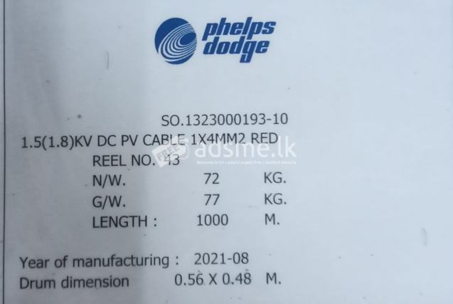 PV DC WIRE 4MM