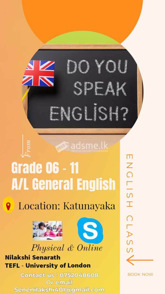 English Classes for Grade 01- O/Ls & A/Ls