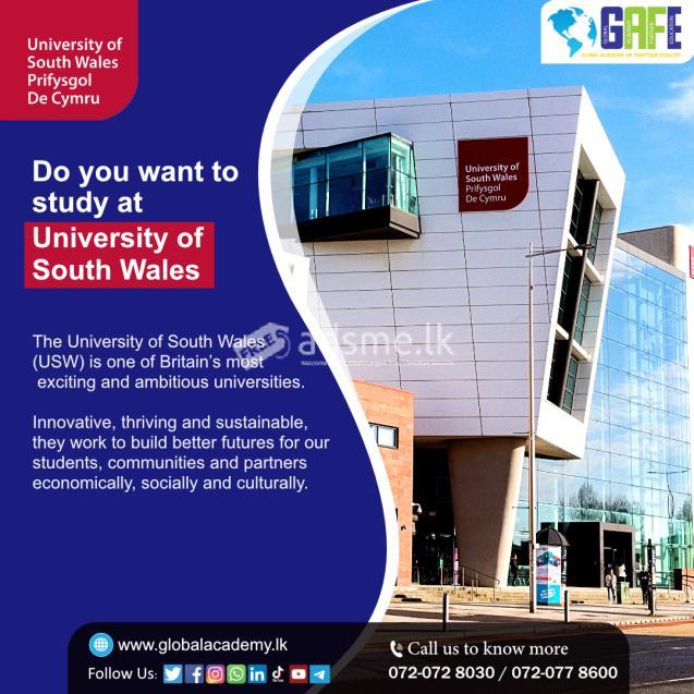Do you want to study at University of South Wales? In UK