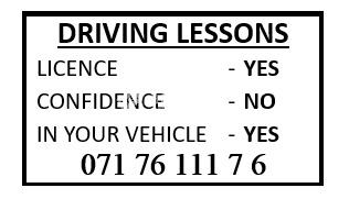 Driving lessons