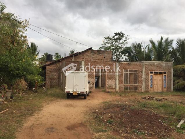 Land,Half Finished house with Big Work shop