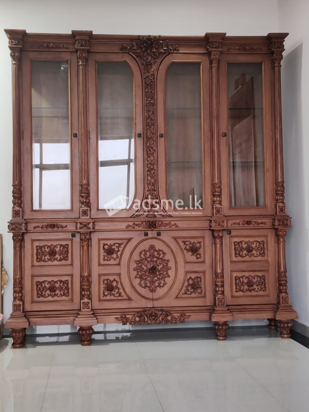 4 door indonesian teak cabinet