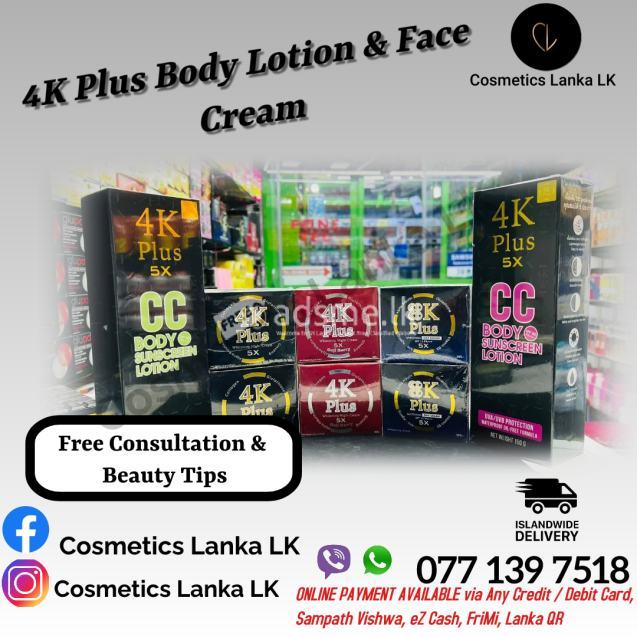 4k Plus Bodylotion & Face Cream