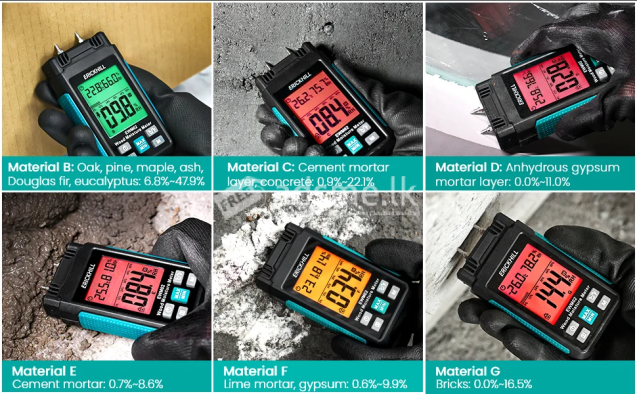 Erickhill EWM02 Concrete Moisture Meter: Precision Measuring for Construction & Woodworking in Sri Lanka
