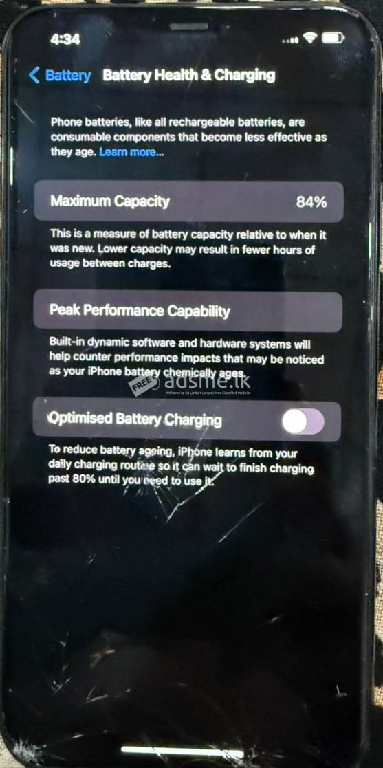Apple Other Model Apple iPhone 11 Pro Max I Phone (Used) with cracked display (Used)