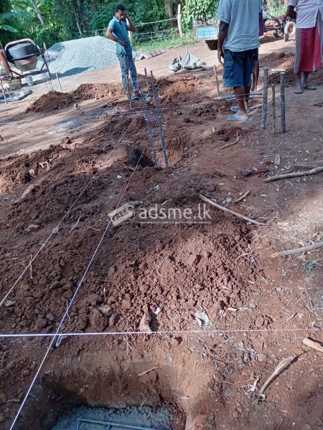A Semi finished house with land for Sale in Middeniya in Embilipitiya