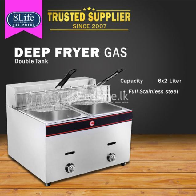 Gas Double deep fryer 12 Liter