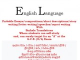 SELF STUDY ENGLISH ESSAY BOOKLET FOR GCE O/LEVEL STUDENTS