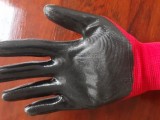 Nylon nitrile coated gloves