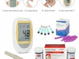 Portable Blood Glucose Meter 100 +Test Strips + 100 Lancets