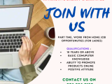 Part Time Job Opportunities (For Ladies)