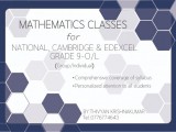 Mathematics  Classes