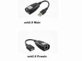 USB Extension Ethernet RJ45 Cable LAN Adapter Extender Over Repeater Set B7C3